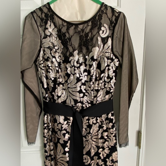 Betsy & Adam black and gold gown - Picture 2 of 4